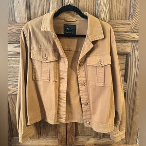 Size small, mustard color button up jacket
